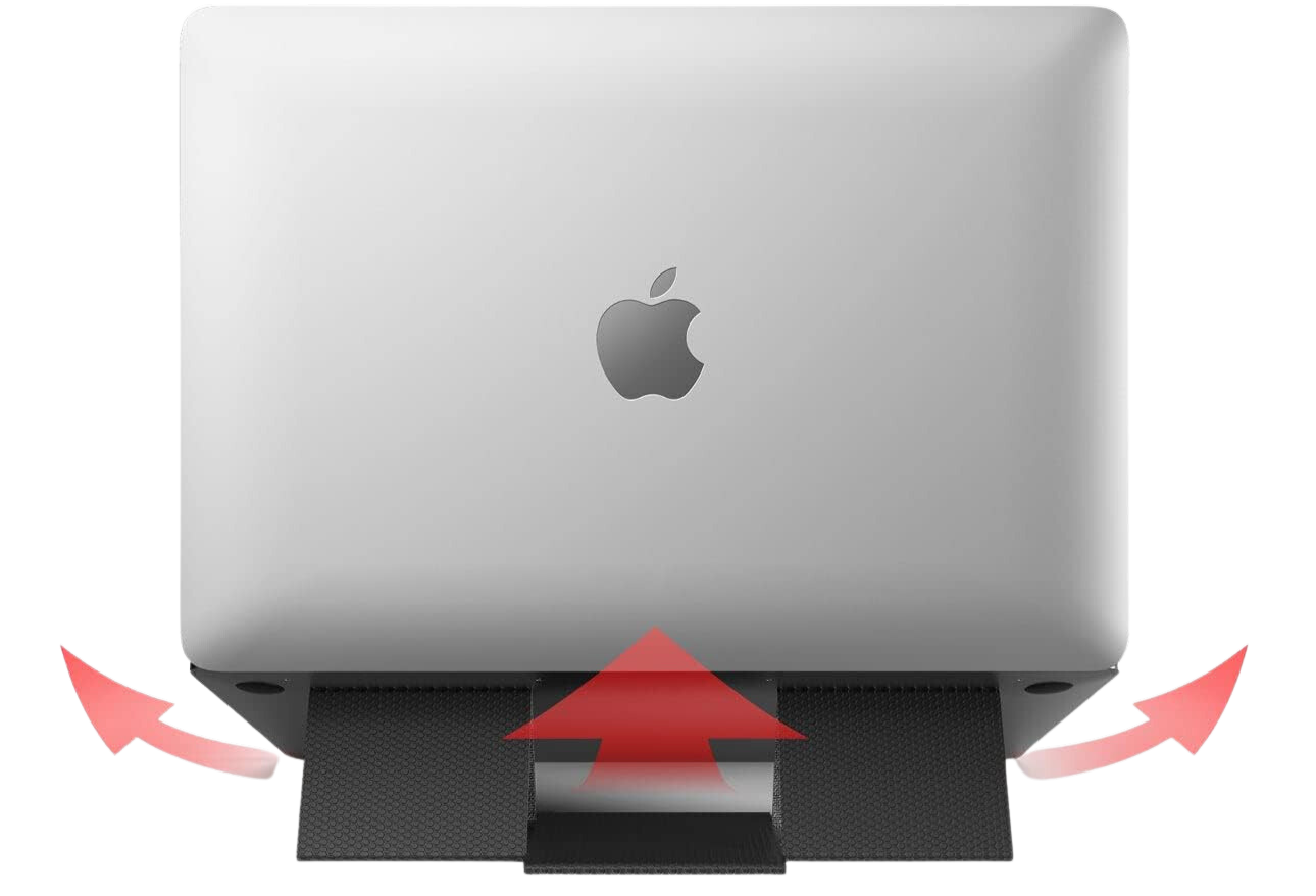 Ringke Folding Stand 2 - Ergonomischer Laptop-Ständer - Belüftet & Tragbar - Grau