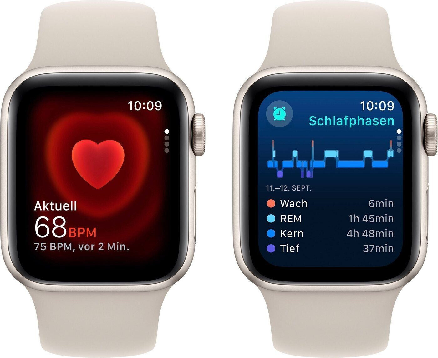 Apple Watch SE 2022 GPS 40mm | Polarstern | Aluminiumgehäuse | OLED Retina | S/M Sportarmband | watchOS 9