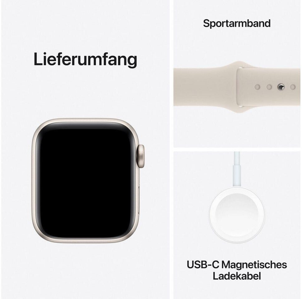 Apple Watch SE 2022 GPS 40mm | Polarstern | Aluminiumgehäuse | OLED Retina | S/M Sportarmband | watchOS 9