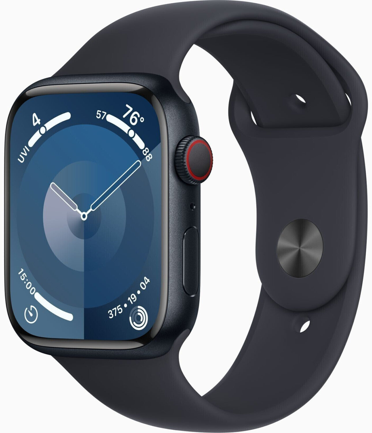 Apple Watch Series 9 4G 45mm Aluminium Mitternacht Sportarmband Mitternacht S/M