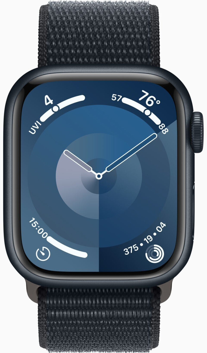 Apple Watch Series 9 GPS 41mm Aluminium Mitternacht - Sport Loop Mitternacht, 18h Akkulaufzeit, EKG, Blutsauerstoffmessung