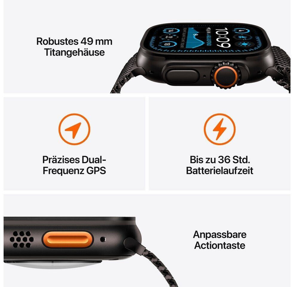 Apple Watch Ultra 2 (2024) – Titan Natur, Trail Loop Blau M/L