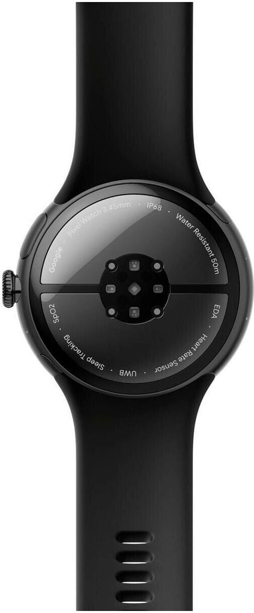 Google Pixel Watch 3 (2024) – 45mm Matte Black mit Obsidian Sportarmband